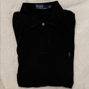Polo by Ralph Lauren Black Polo with Purple Logo